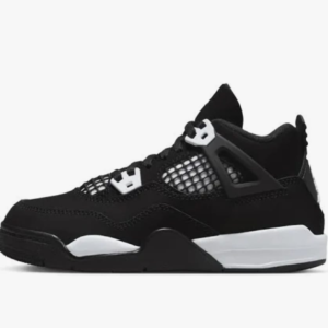 Jordan Mens Air 4 Black Canvas