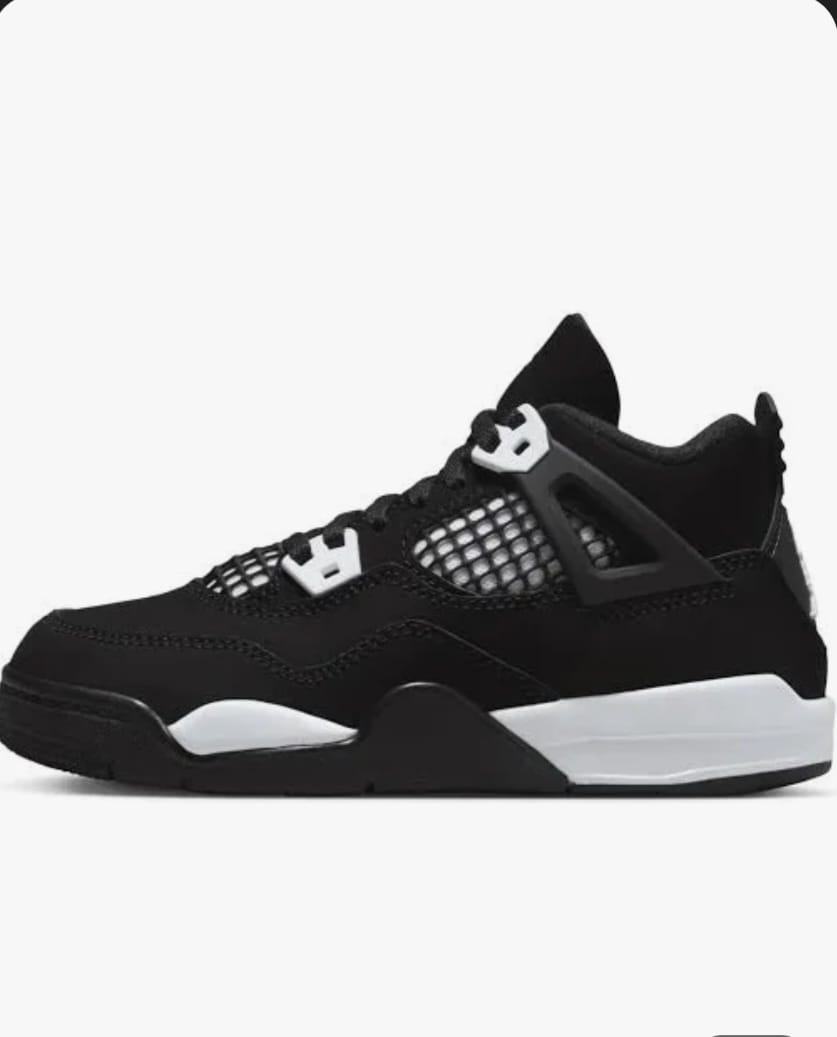 Jordan Mens Air 4 Black Canvas